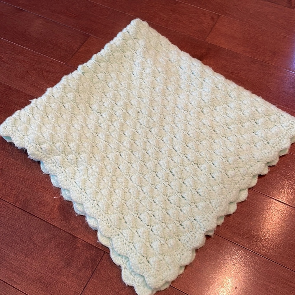 Vintage mint green blanket